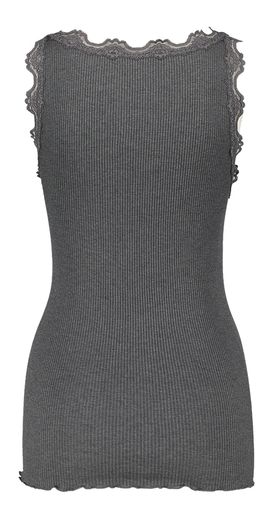 Grijze top met kanten details Rosemunde 