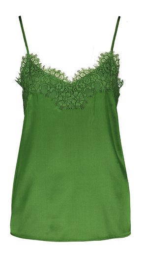 Groen topje met kant detail Rosemunde