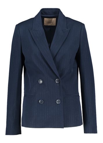 Donkerblauwe blazer met fijne glitterdraad Twinset