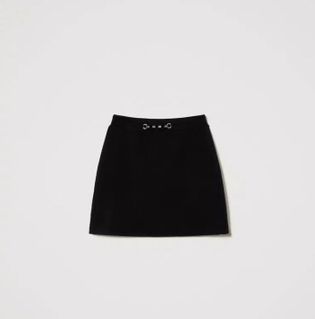 Twinset Zwarte korte gebreide rok Milano