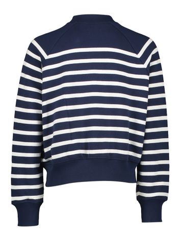 Donkerblauwe en wit gestreepte sweater met ronde hals Ralph Lauren 