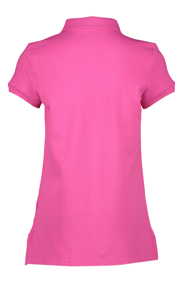 Roze polo met oranje merklogo Ralph Lauren 