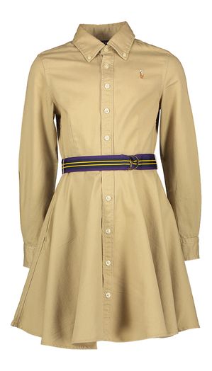 Beige katoenen jurkje met riem Ralph Lauren 