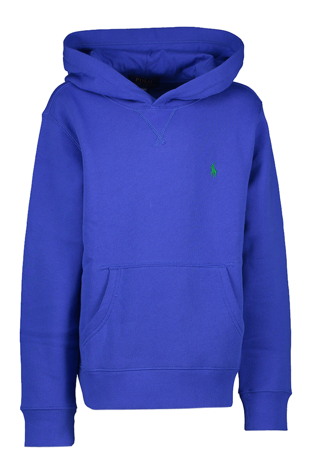 Kobaltblauwe trui met groen logo Ralph Lauren 