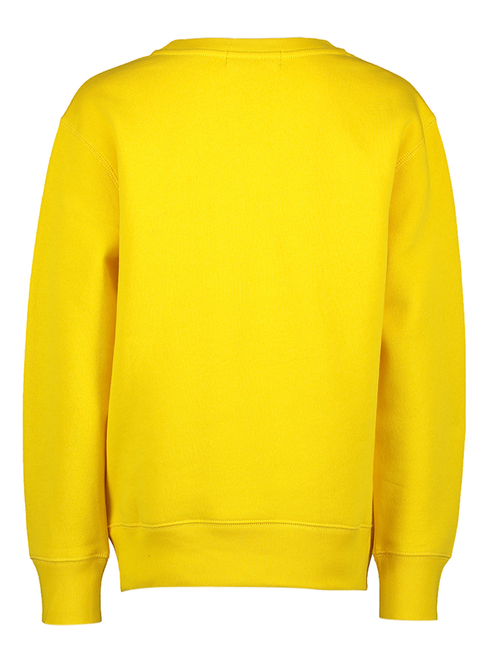 Gele sweater met blauw merklogo Ralph Lauren 