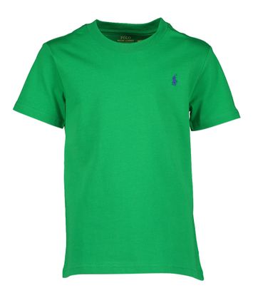 Groene t-shirt met donkerblauw merklogo Ralph Lauren 