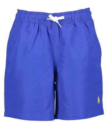 Kobaltblauwe zwembroek met geel merklogo Ralph Lauren 