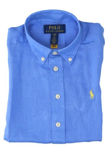 Jeansblauw linnen hemd Ralph Lauren