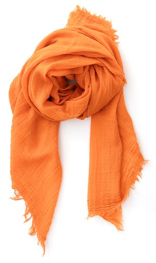 Dusty orange sjaal met ruffels Plain Scarf