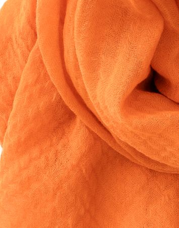 Dusty orange sjaal met ruffels Plain Scarf
