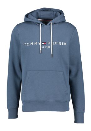 Tommy Hilfiger Petrolblauwe sweater met kap