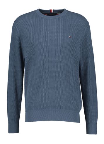 Blauwe katoenen trui met merklogo Tommy Hilfiger 