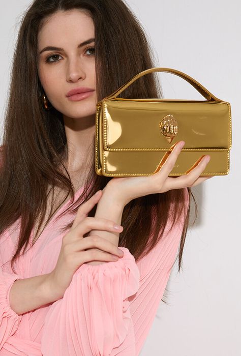 Gouden mettalic crossbody Kurt Geiger