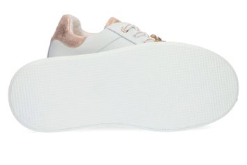 Witte lage sneakers met rosé details Tosca Blu