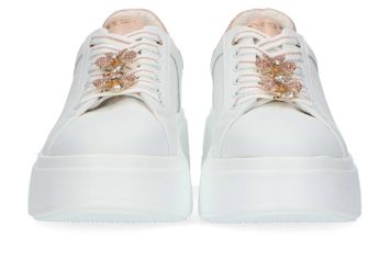 Witte lage sneakers met rosé details Tosca Blu