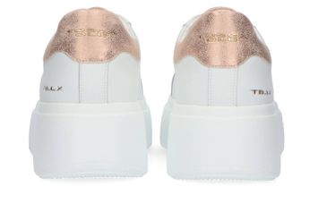 Witte lage sneakers met rosé details Tosca Blu