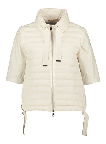 Witte padded jas met korte mouwen Deborah Milestone