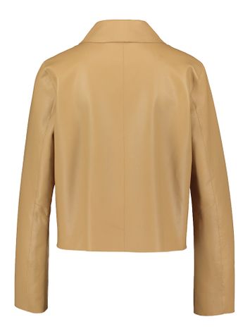 Camel kleurig lederen vestje Lilly Milestone
