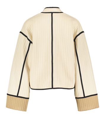 Ecru vest met zwart detail Kate Suilted Ichi