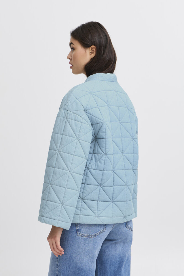 Blauwe oversized vest met structuur Hevira Ichi