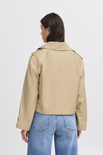 Donker beige korte trenchcoat Eparza Ichi 