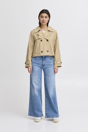 Donker beige korte trenchcoat Eparza Ichi 