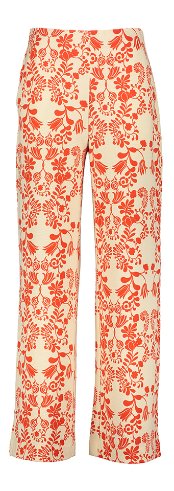 Beige broek met rode print Kate Ichi