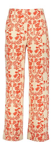 Beige broek met rode print Kate Ichi