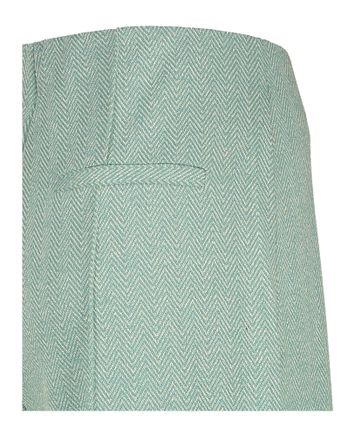 Groene comfortabele geklede broek Kate Jacquard Ichi