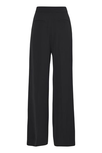 Zwarte wijde broek met bandplooi Reya Ichi