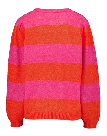 Fushia trui met rode strepen Dusty Ichi 