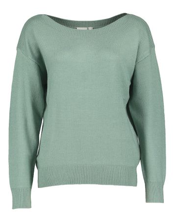 Groenkleurige pull met boothals Sella Ichi
