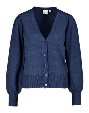 Blauwkleurige gilet met knopen Sella Ichi
