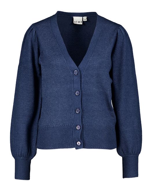 Blauwkleurige gilet met knopen Sella Ichi