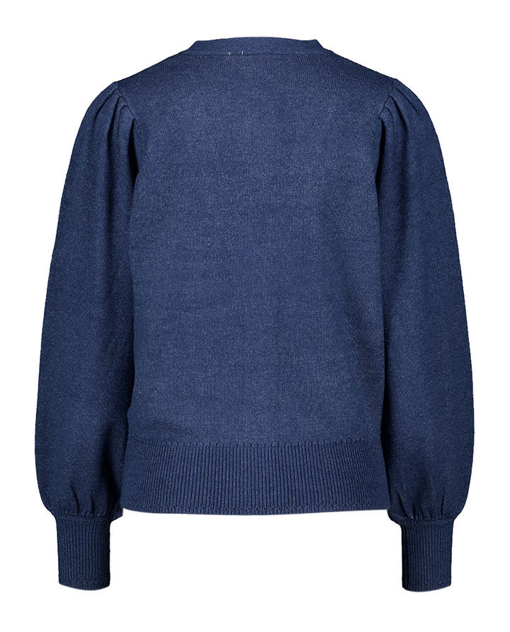 Blauwkleurige gilet met knopen Sella Ichi