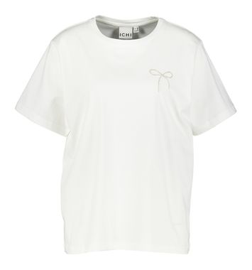 Ecru t-shirt met strik in pailetten Nynna Ichi