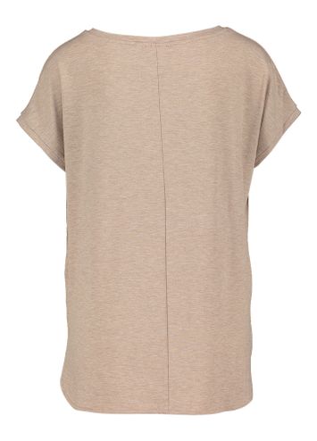 Licht bruine t-shirt met zilveren glitterdraad Ichi