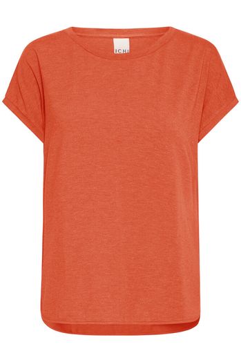 Oranje t-shirt met korte mouwen en glinsters Rebel Ichi