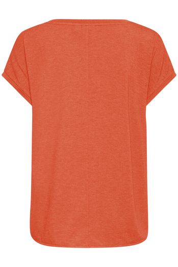 Oranje t-shirt met korte mouwen en glinsters Rebel Ichi
