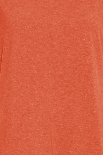 Oranje t-shirt met korte mouwen en glinsters Rebel Ichi