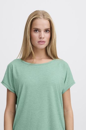 Groene t-shirt met korte mouwen en glinsters Rebel Ichi