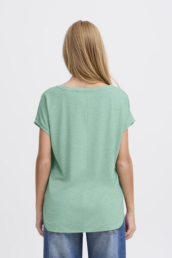 Groene t-shirt met korte mouwen en glinsters Rebel Ichi