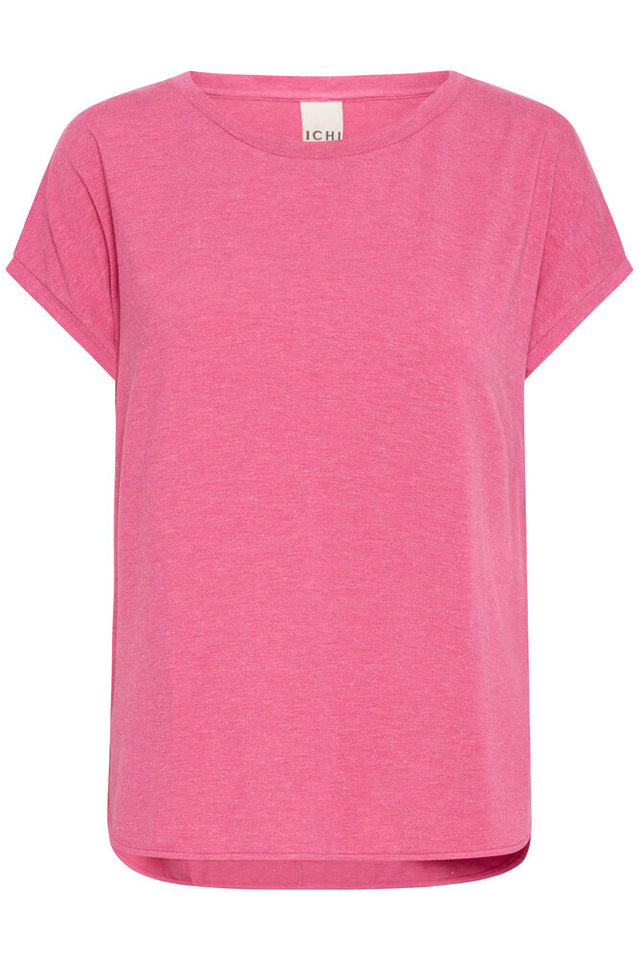 Fuchsia t-shirt met korte mouwen en glinsters Rebel Ichi
