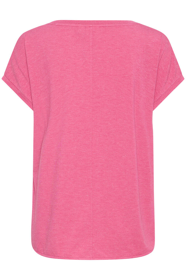 Fuchsia t-shirt met korte mouwen en glinsters Rebel Ichi