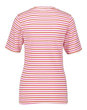 Witte gekleurde t-shirt met strepen Mira Ichi