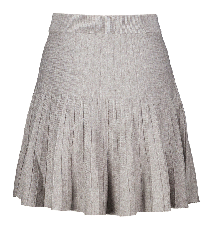 Grijse gebreide plooirok Ezanora Ichi