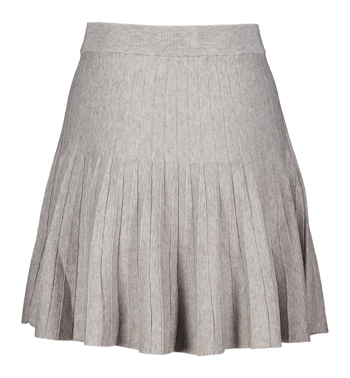 Grijse gebreide plooirok Ezanora Ichi