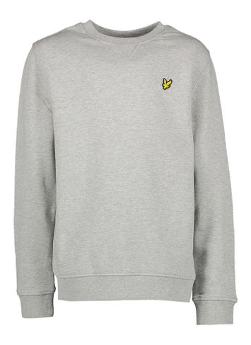 Grijze sweater met ronde hals en merklogo Lyle & Scott