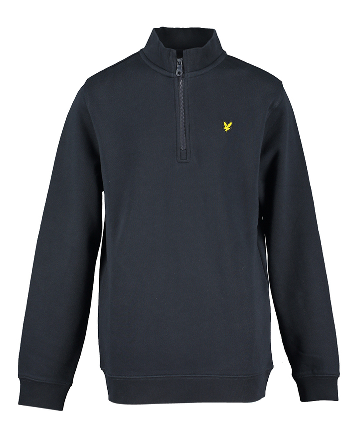Donkerblauwe trui met korte rits Lyle & Scott