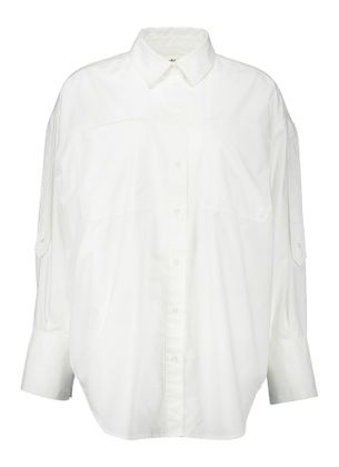 Soaked In Luxury Witte oversized katoenen blouse Calico